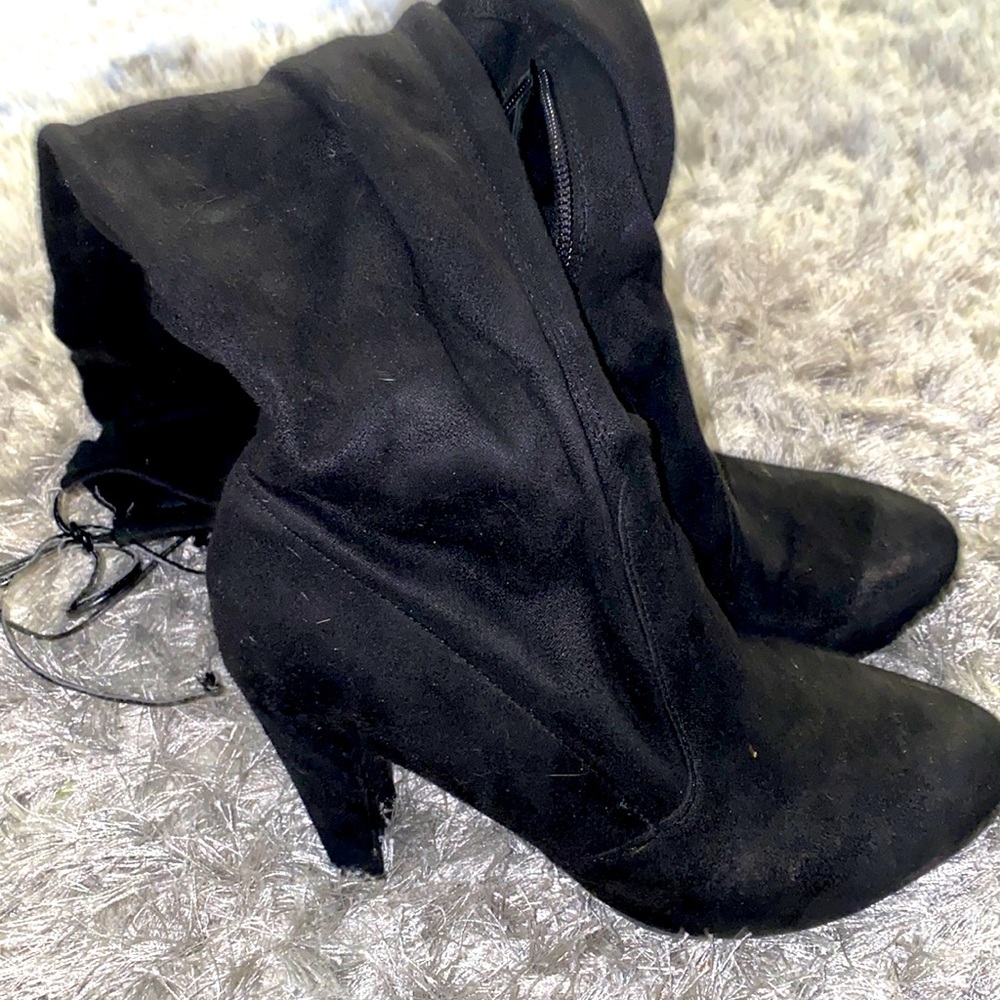 Charlotte Russe Over the knee boots with adjustable tie